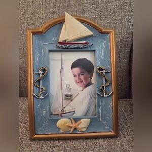 New FIGI Graphic Frames Nautical 3.5x5" Picture Frame Anchors Aweigh